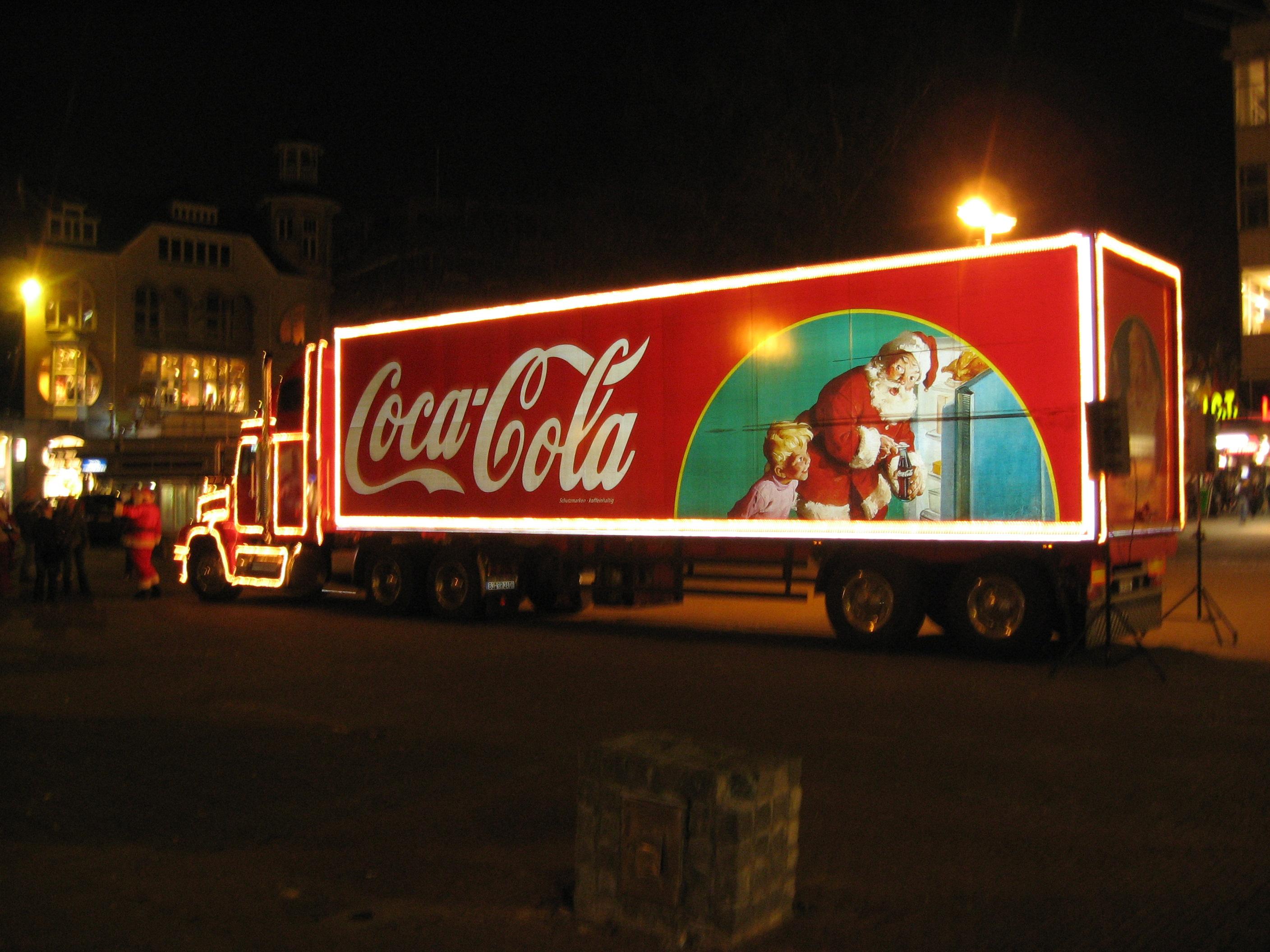 Coca-Cola Christmas truck in Utrecht, the Netherlands: Photo: By User: Husky - Wikicommons