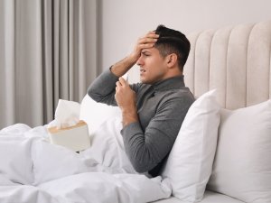 Male headache flu