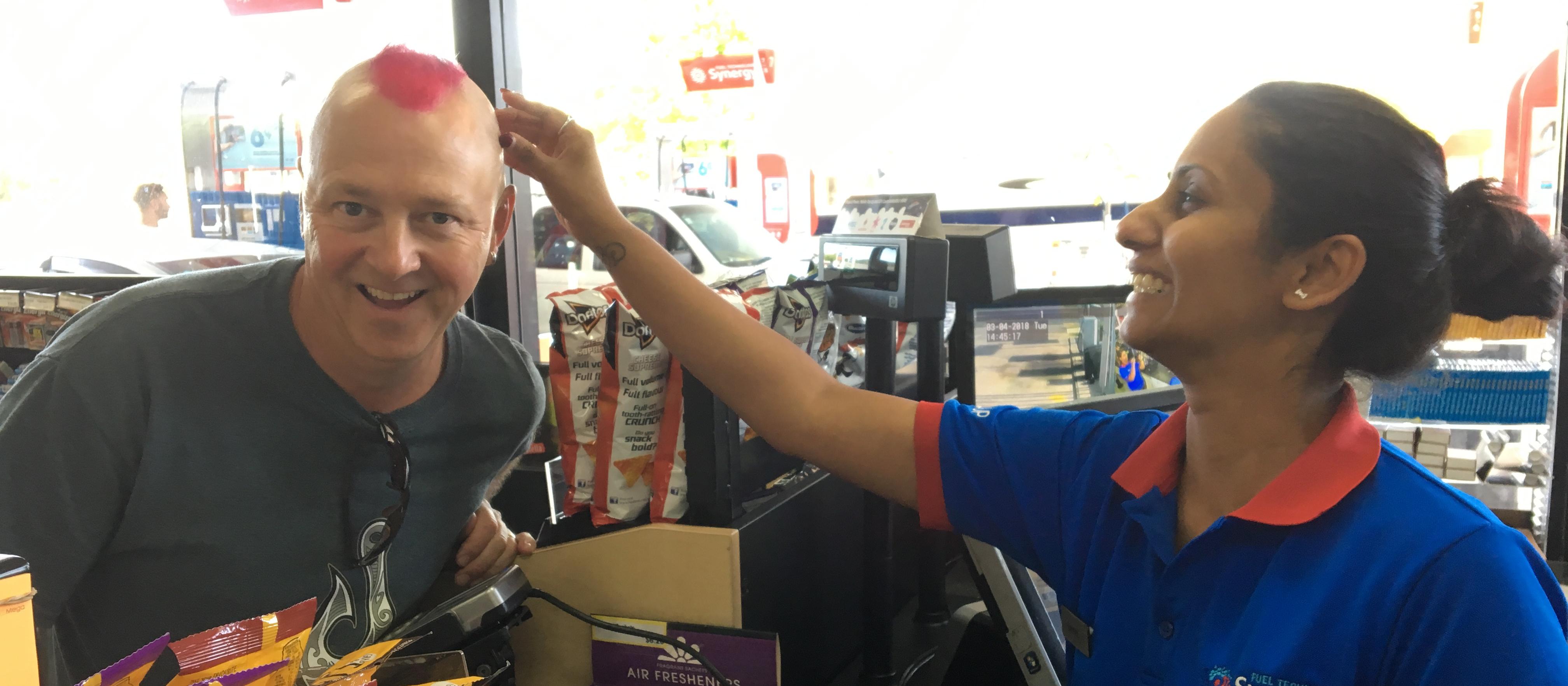 Shane at petrol station 