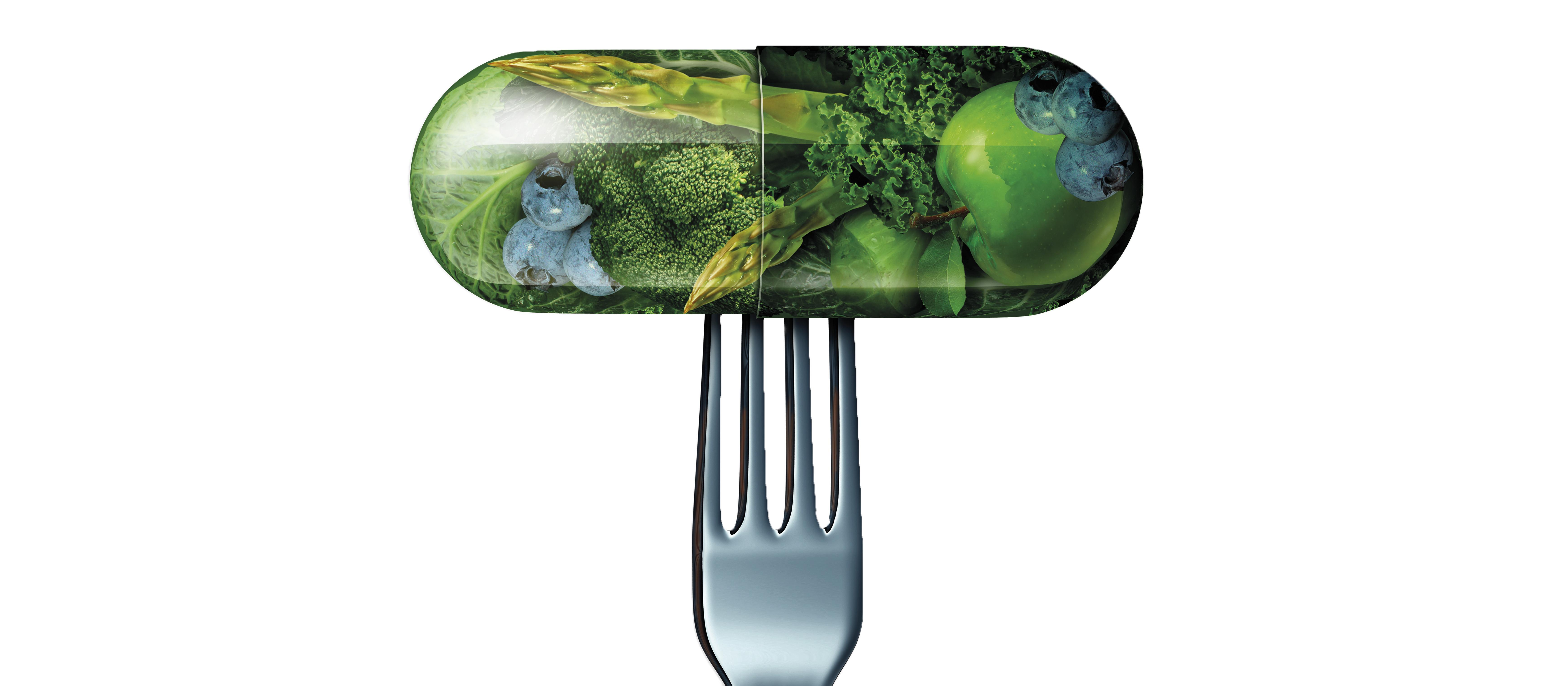 Natural medicine and fork