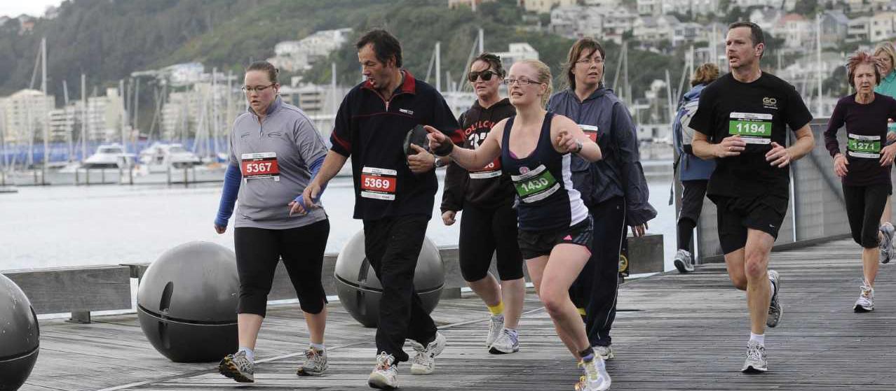 Clive Cannons and marathon runners