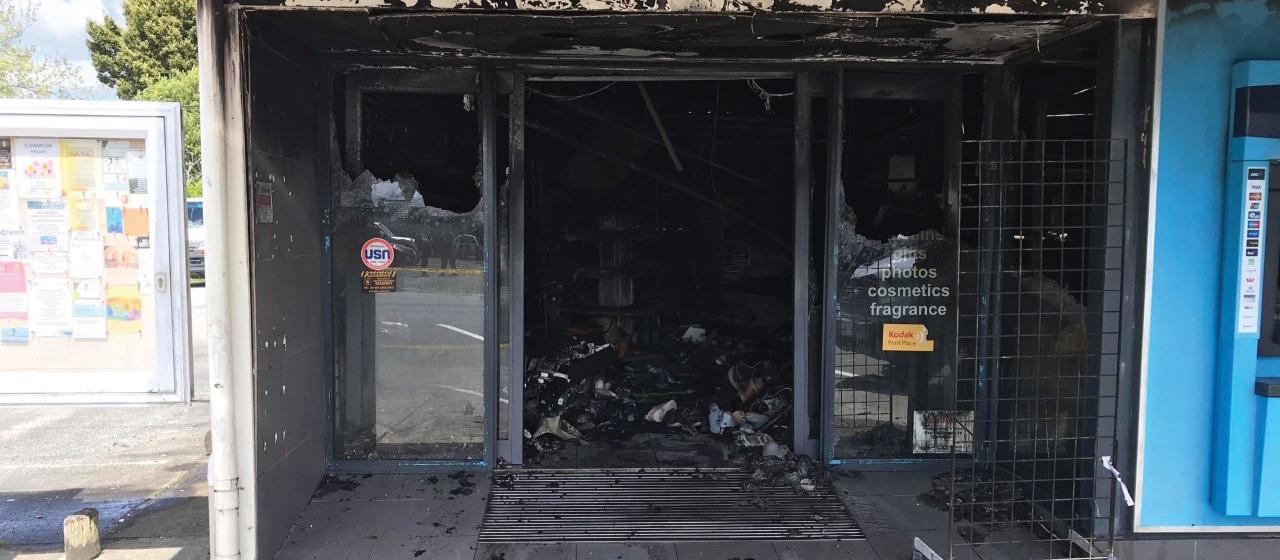 Waipu Pharmacy burnt down