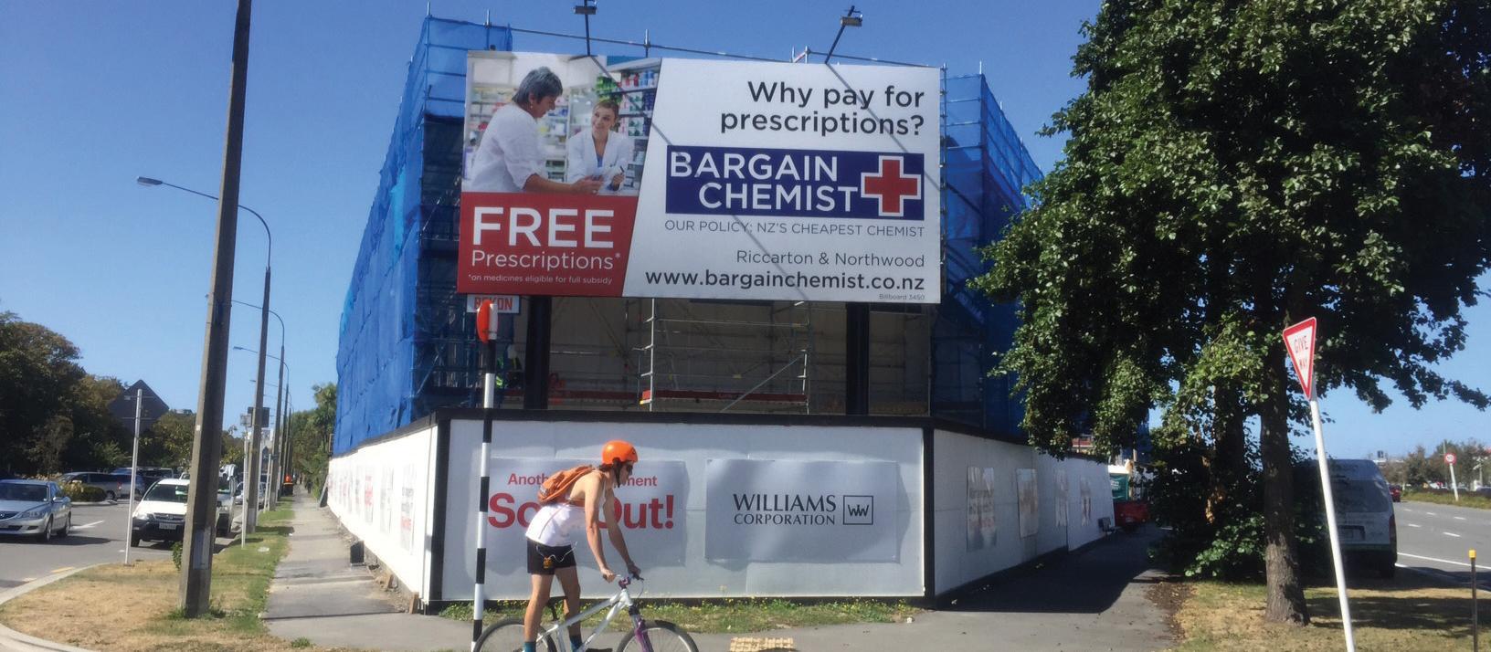 Bargain Chemist billboard Chch