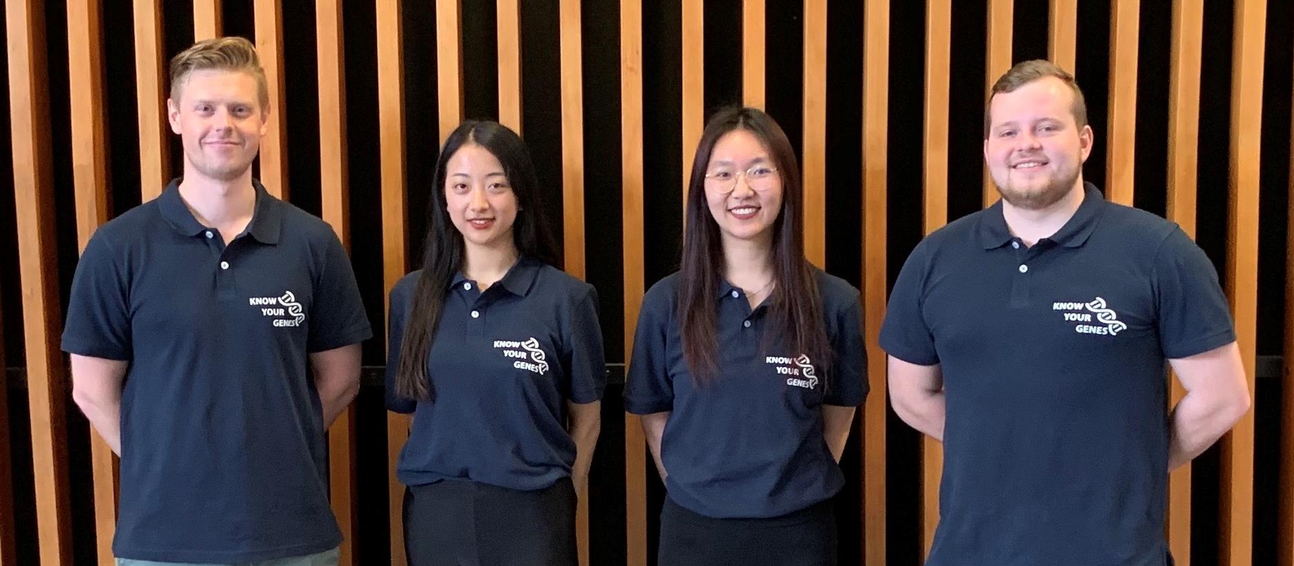 Jordan Anderson, Tiffany Cao, Peggy Lok and Hunter Amende 