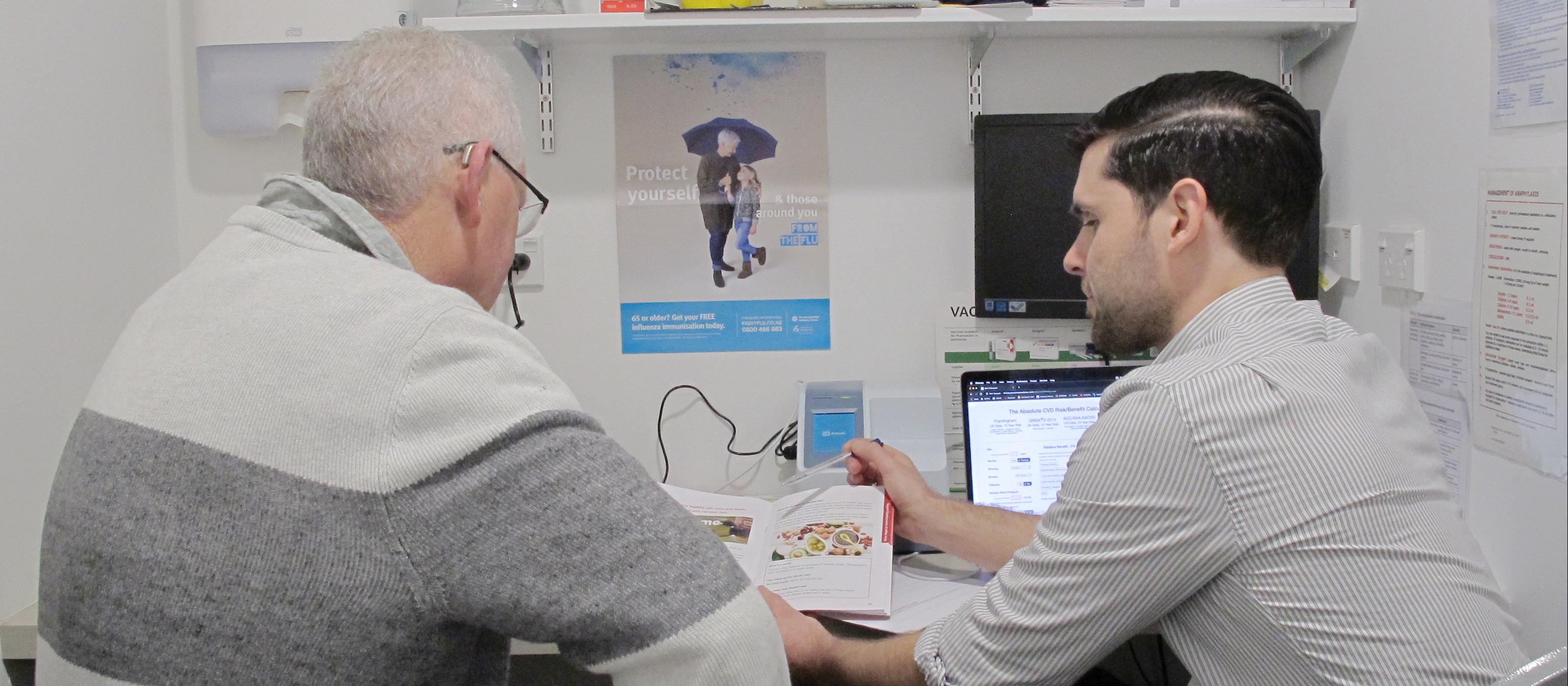 Dave Alsford with patient 