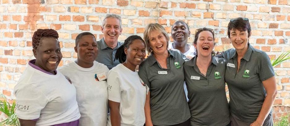 The dispensary team on opening day of the Kyampisi medical centre