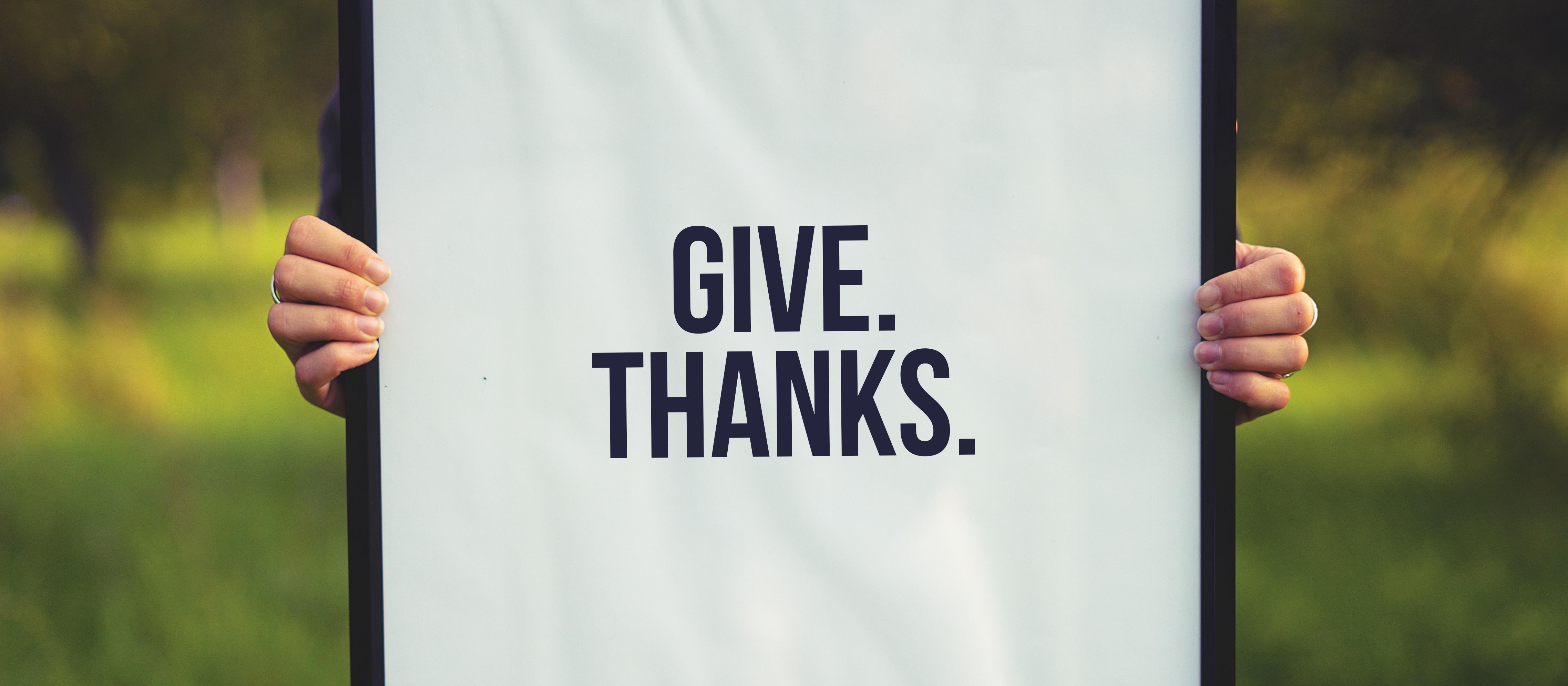 Give thanks. Photo Simon Maage - unsplash.com