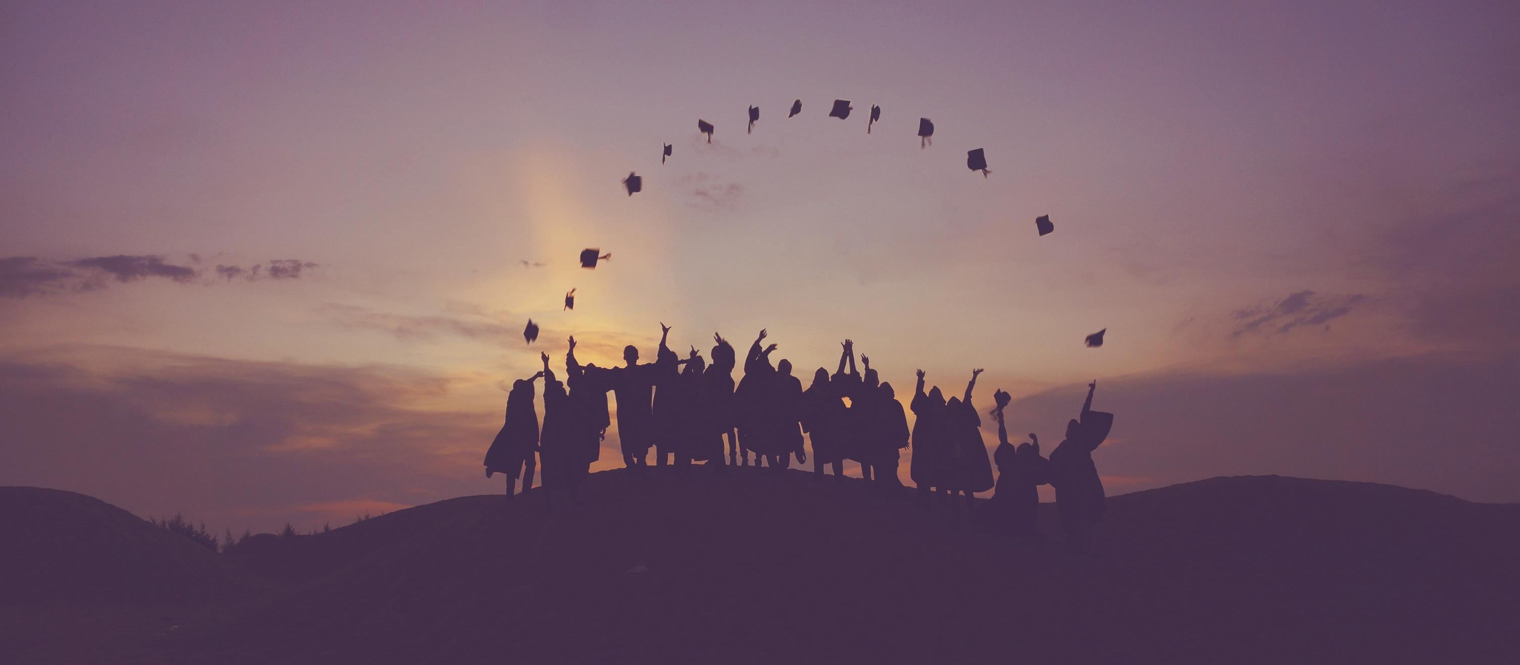 Graduates silhouette