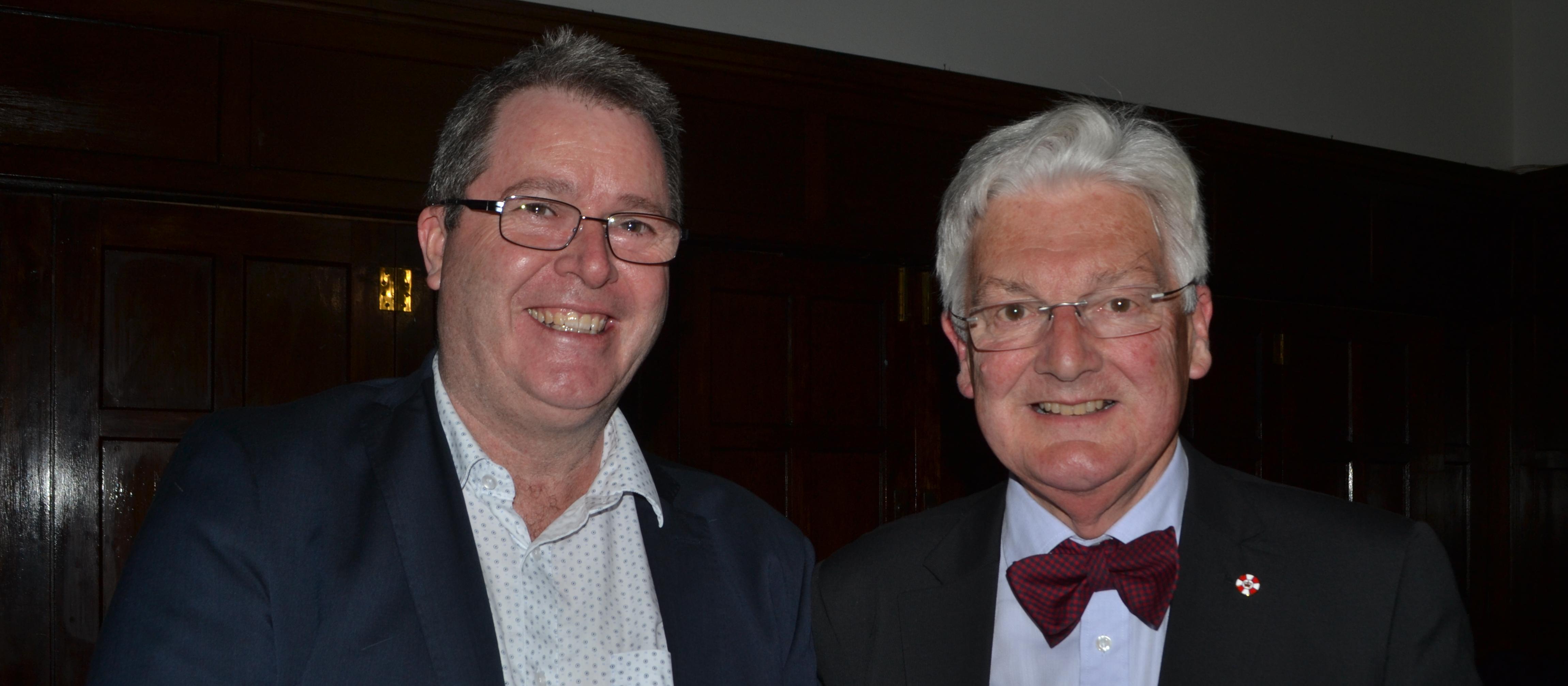 Pharmacy Guild chief executive Andrew Gaudin and retired politician Peter Dunne