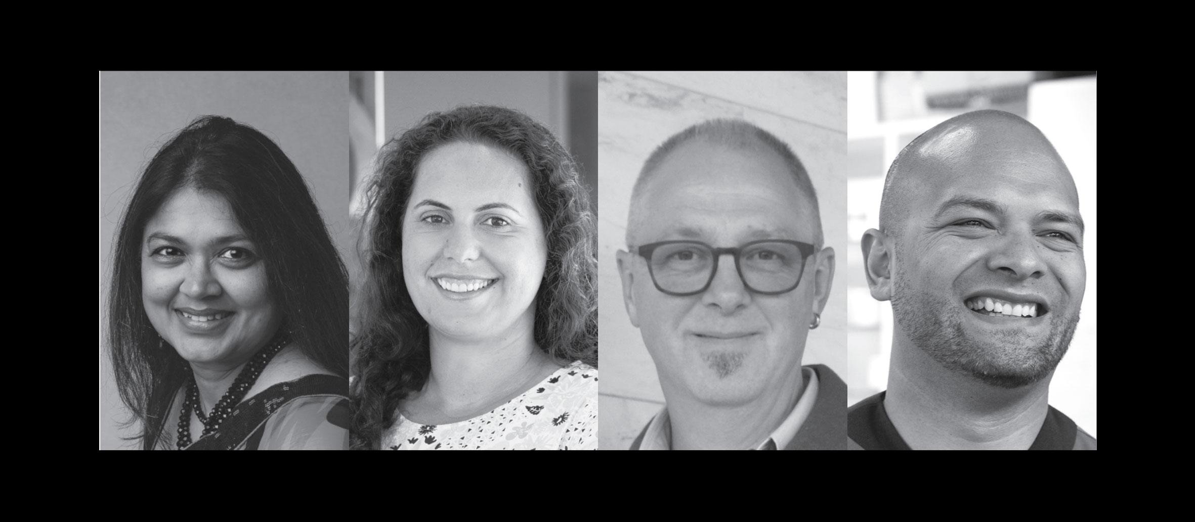 Sandy Bhawan, Jo Hikaka, Shane Hewswell and Kevin Pewhairangi 