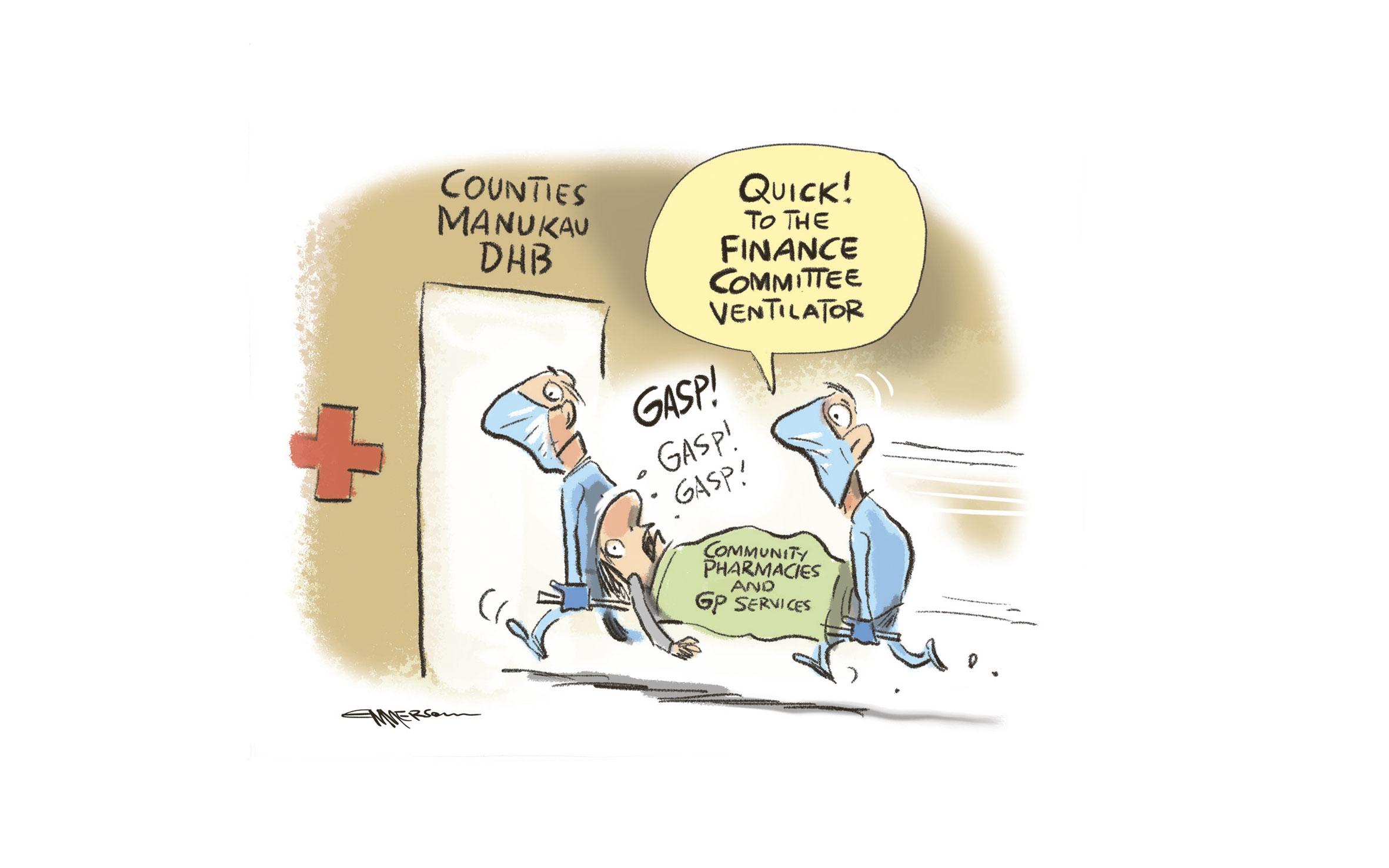 Cartoon - Rod Emmerson - Counties Manukau DHB