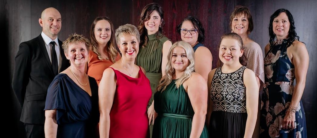 Lester Perry, Gail Karam, Courtney Heeringa, Gemma Perry, Brittney Kemp, Toni Barker, Gina Nicholls, Vicki Macky, Kahli Donaldson