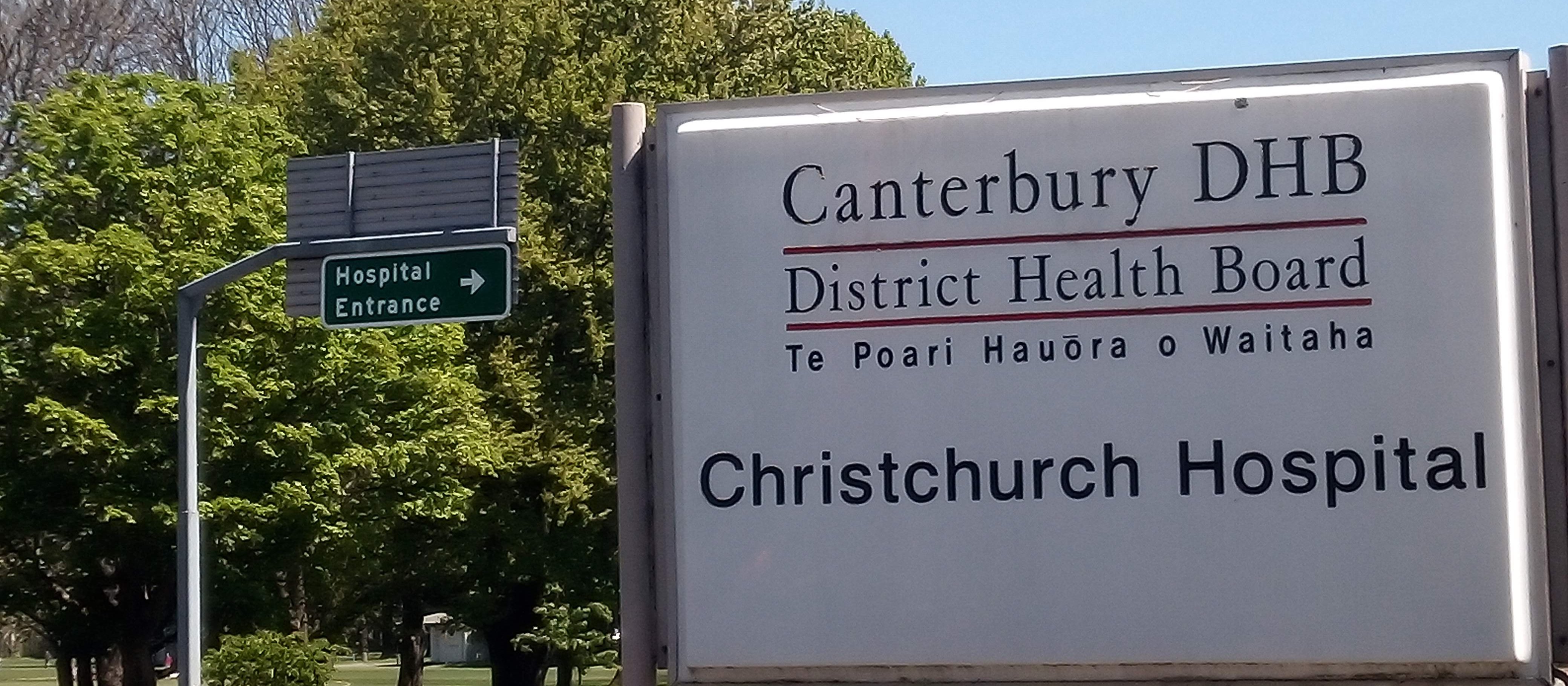 Canterbury DHB sign