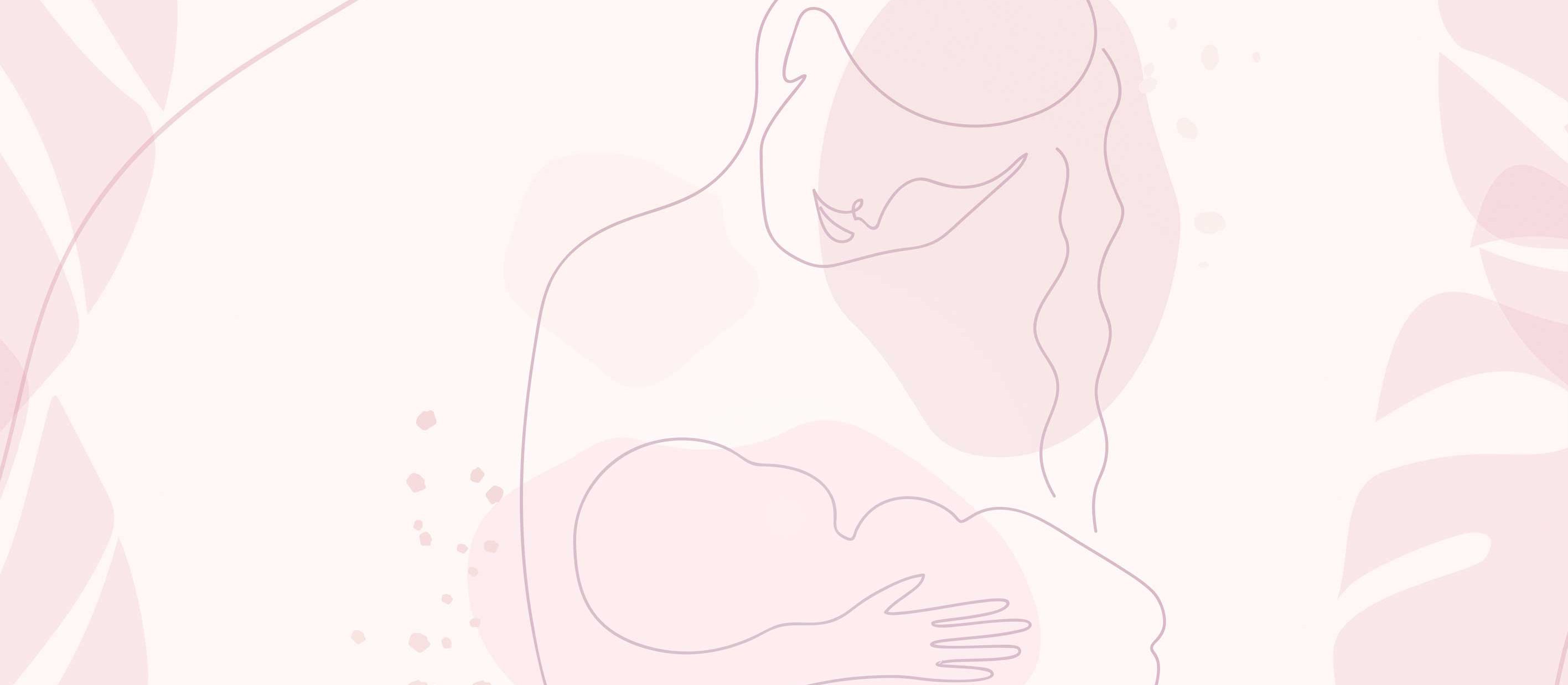 Mother and baby illustration