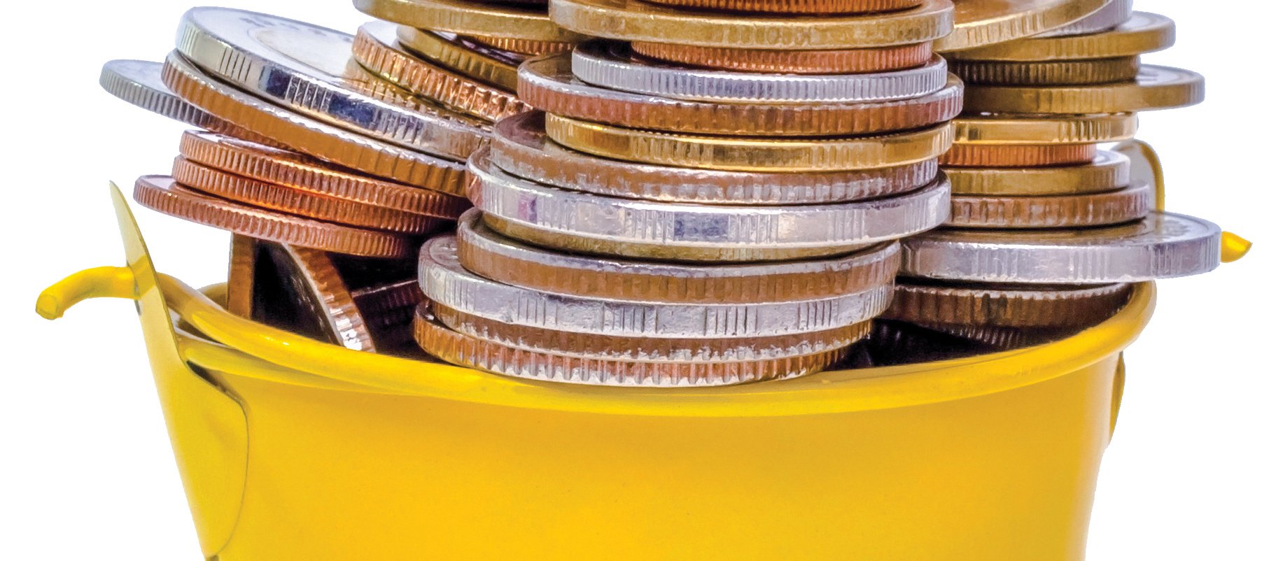 bucket of coin