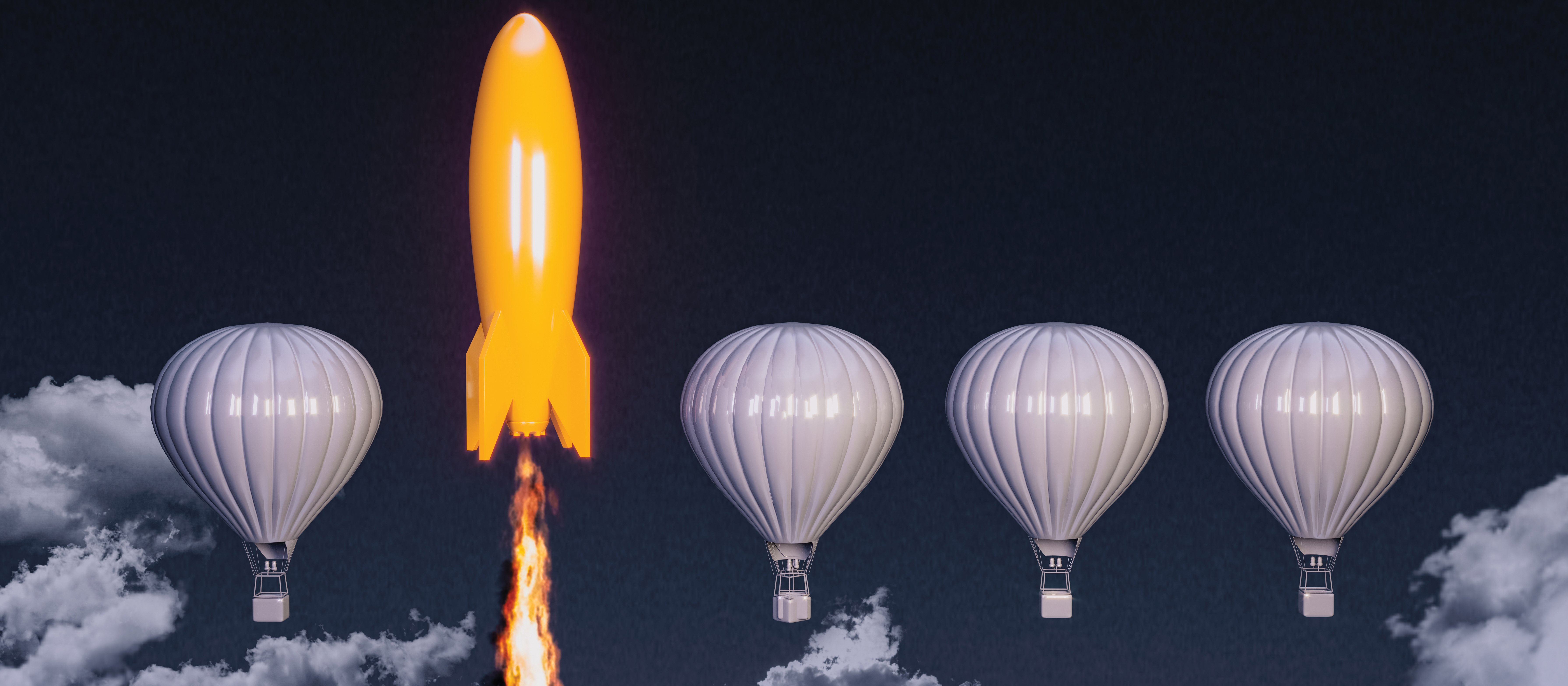 Rockets and air balloons