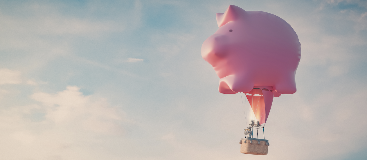 Pig hot air balloon 