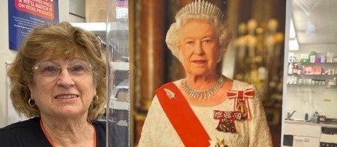 Valerie Taylor and the Queen photo supplied