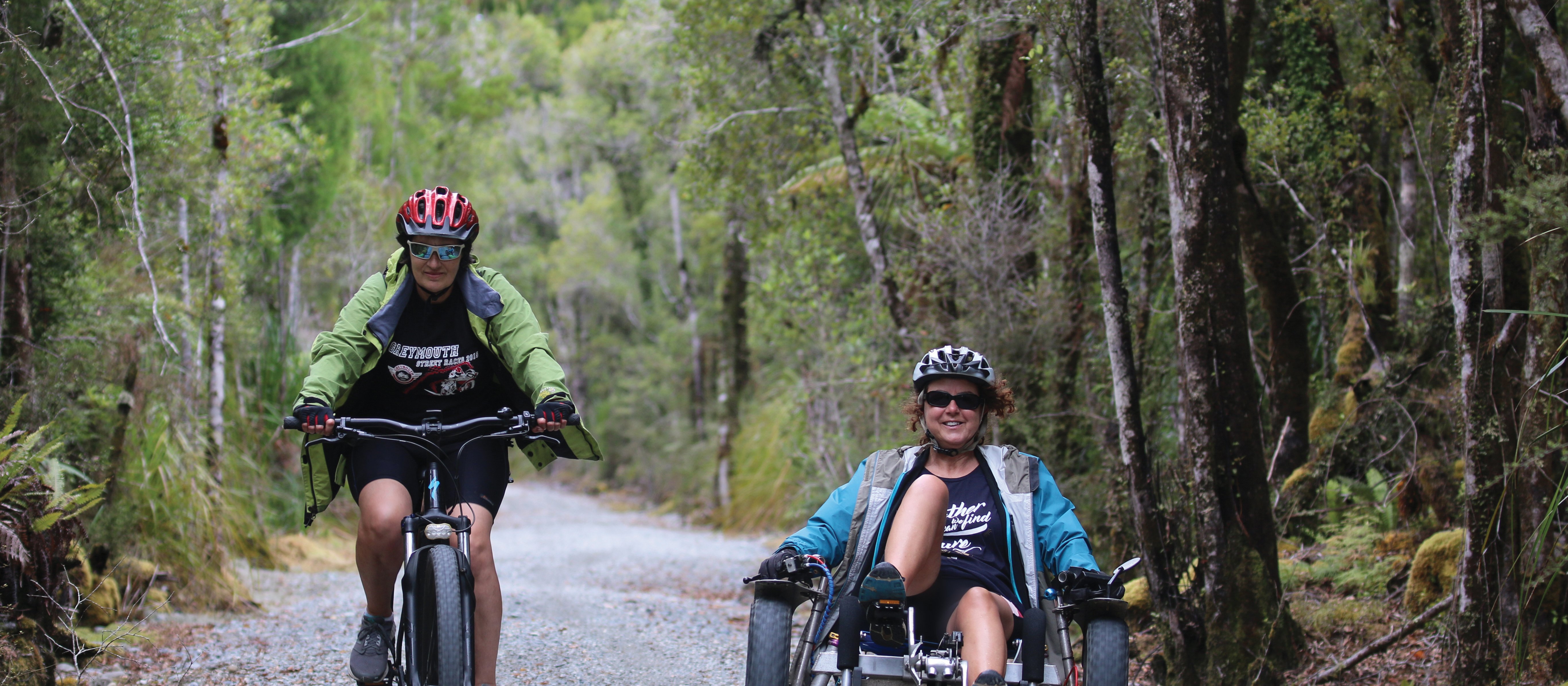 Kerri Miedema and Natalie Gauld at West Coast wilderness trail