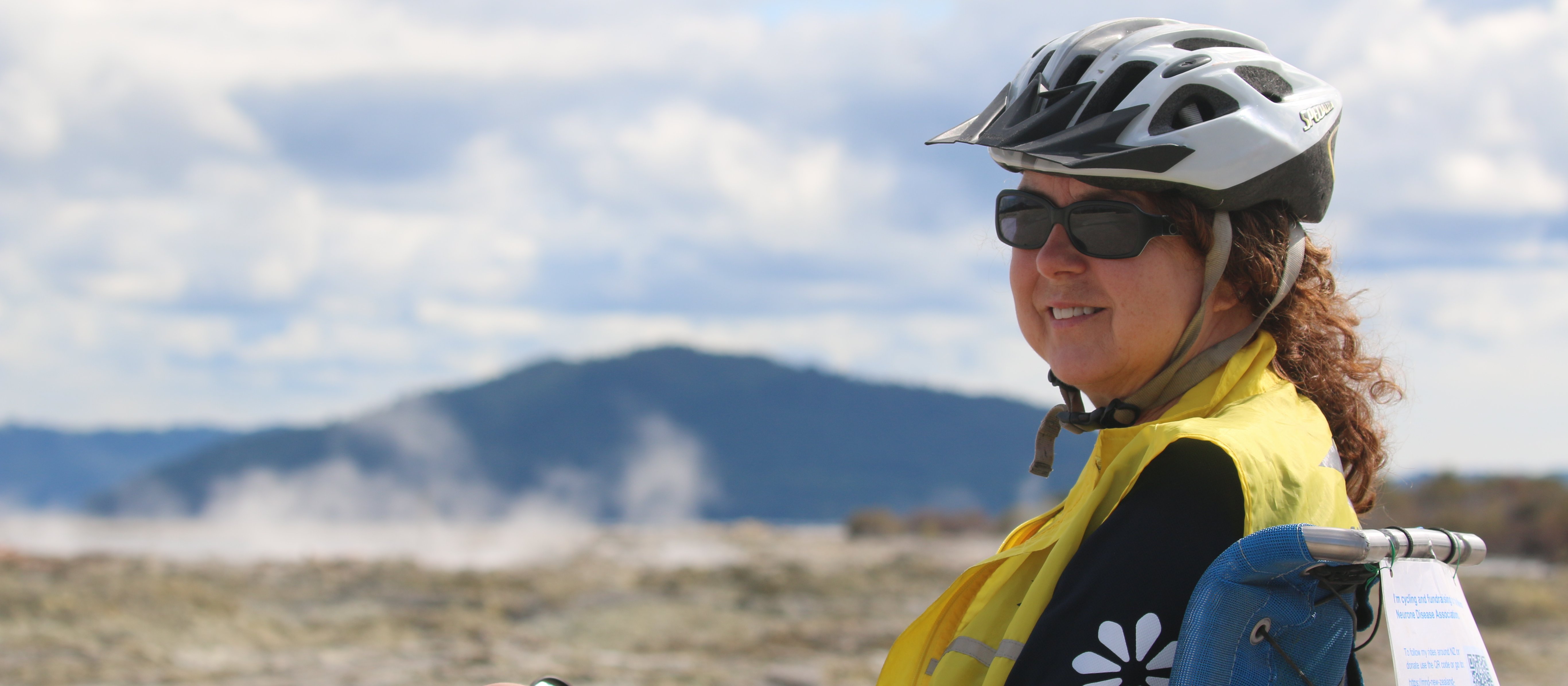 Dr Natalie Gauld at a geothermal field in Rotorua