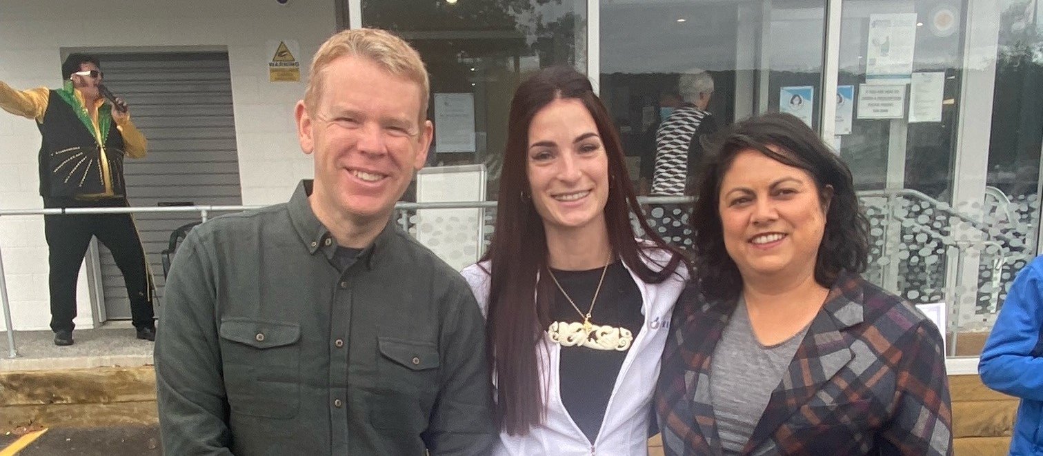 Chris Hipkins, Brooke McKay and Ayesha Verrall