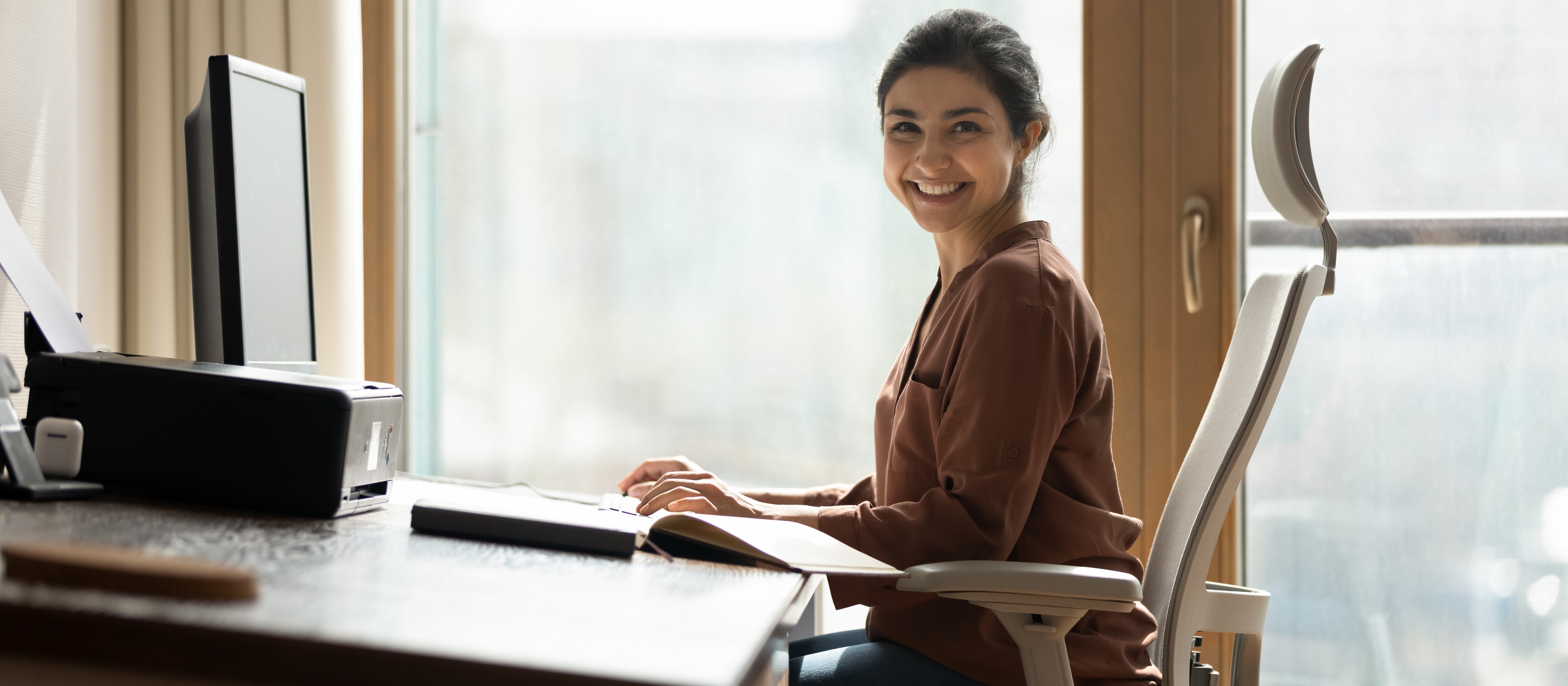 Lady at desk
