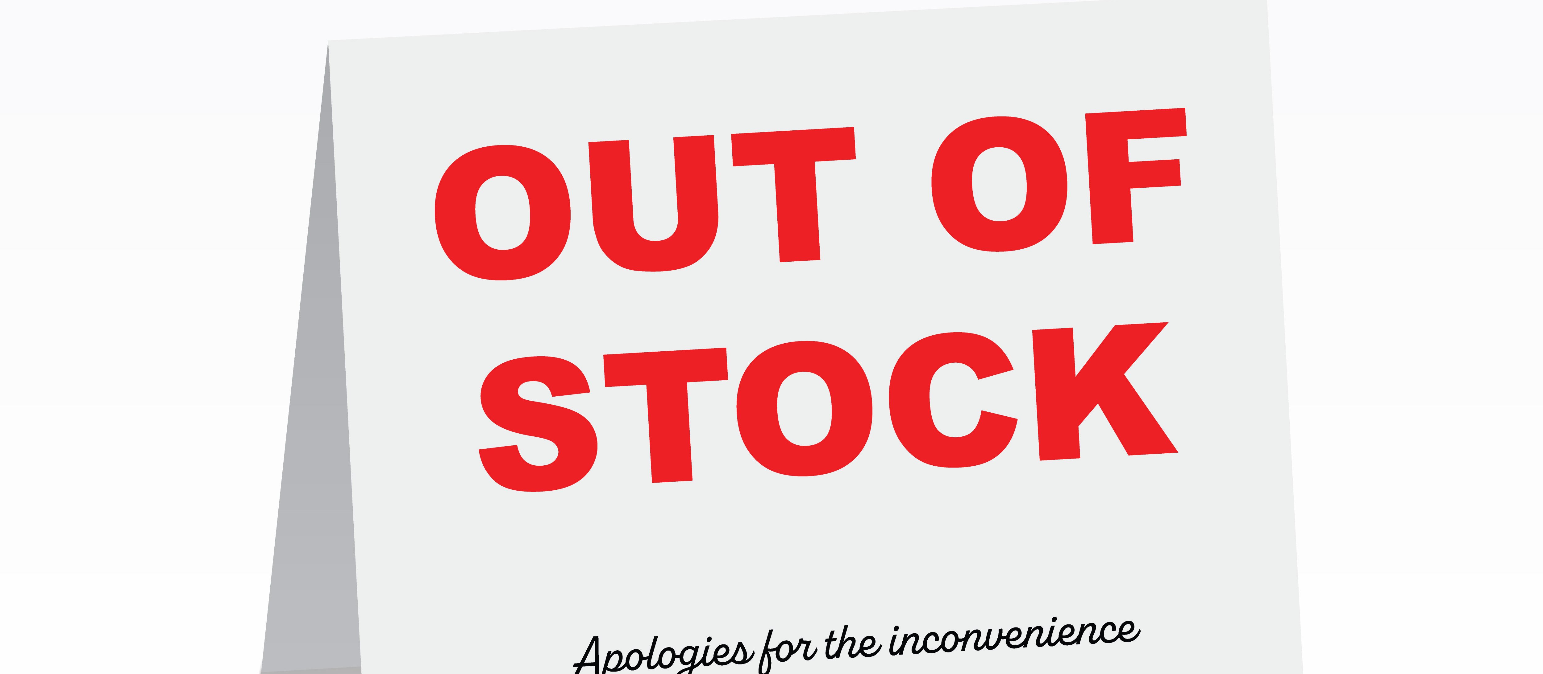 Out-of-Stock sign