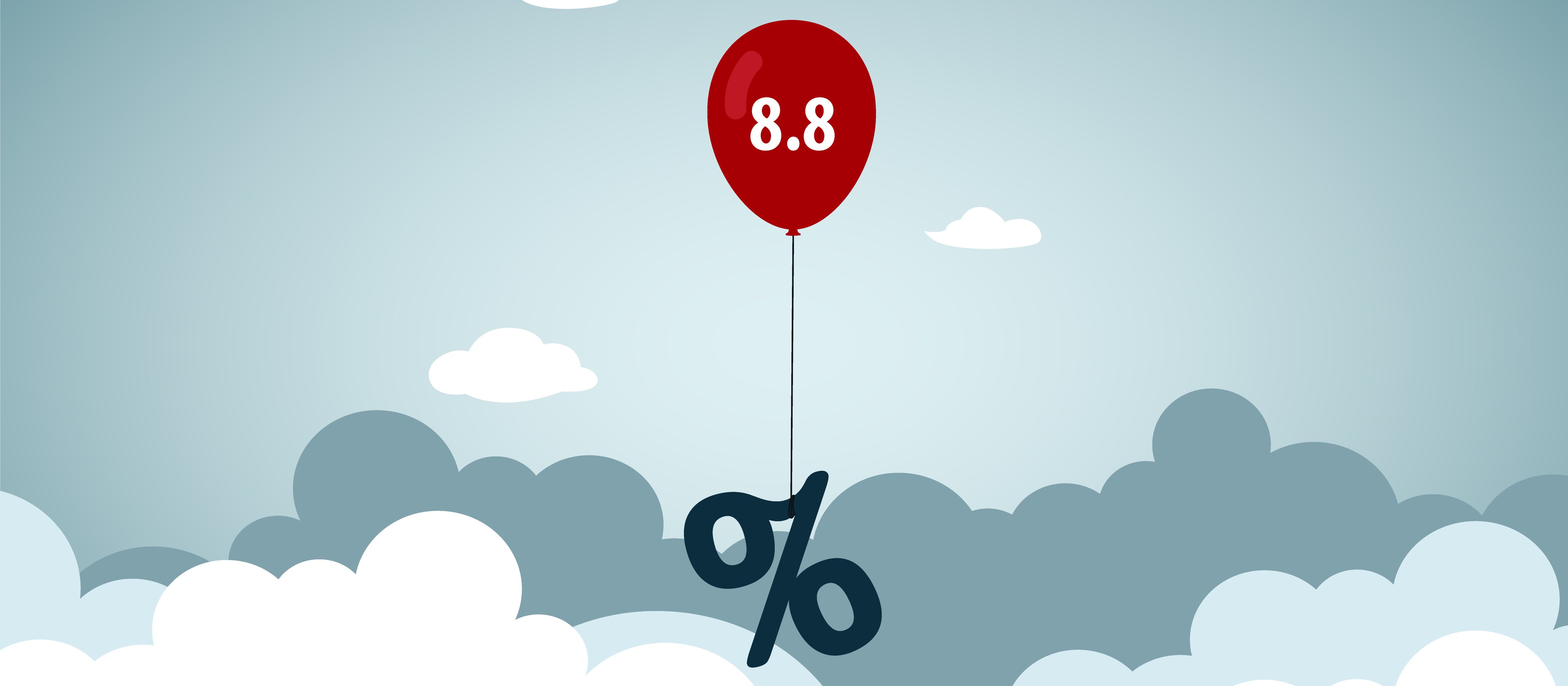 Percentage rise