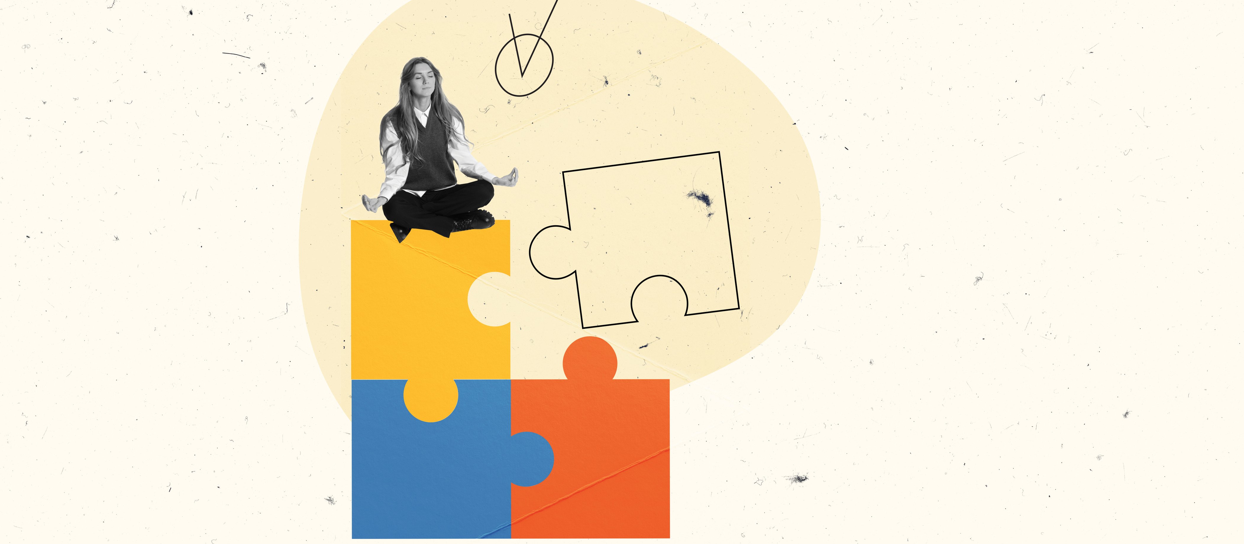 Collage puzzle woman