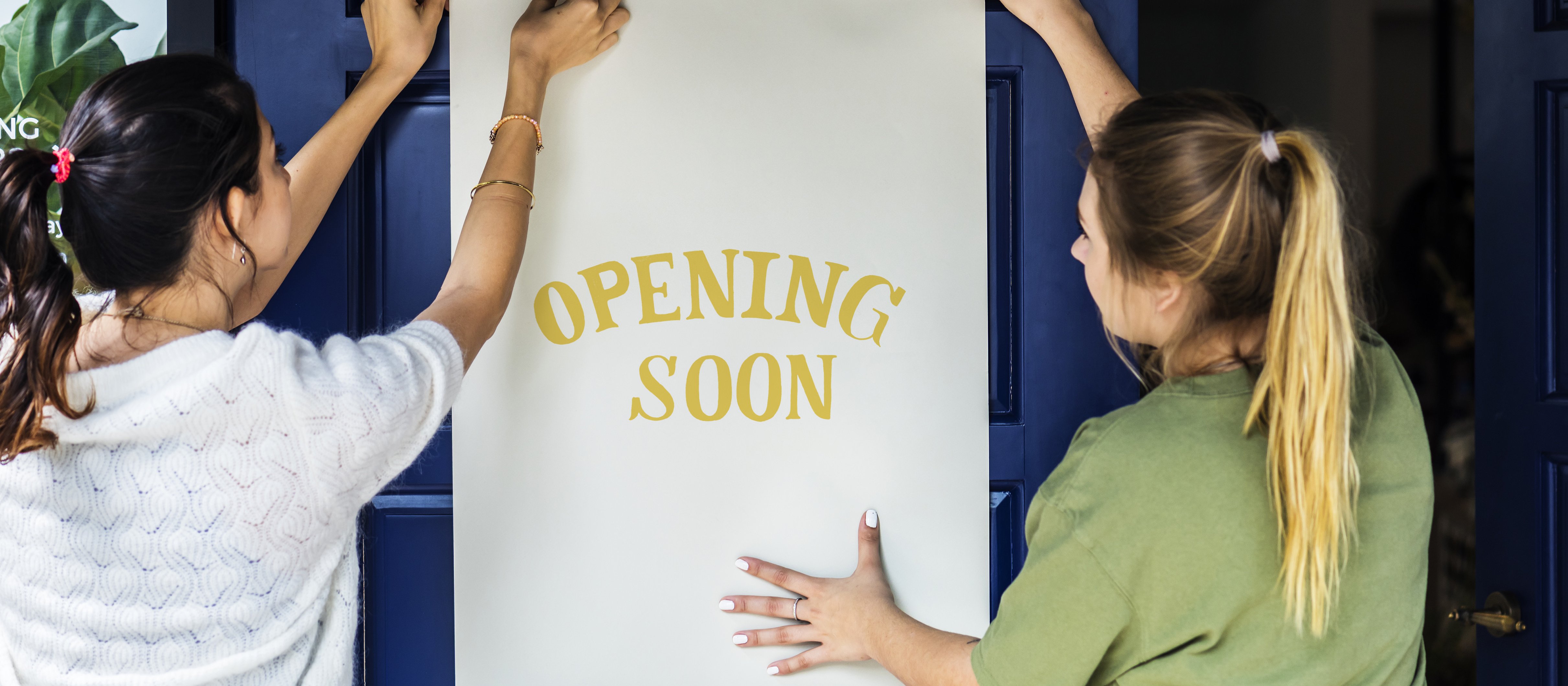 Opening soon sign