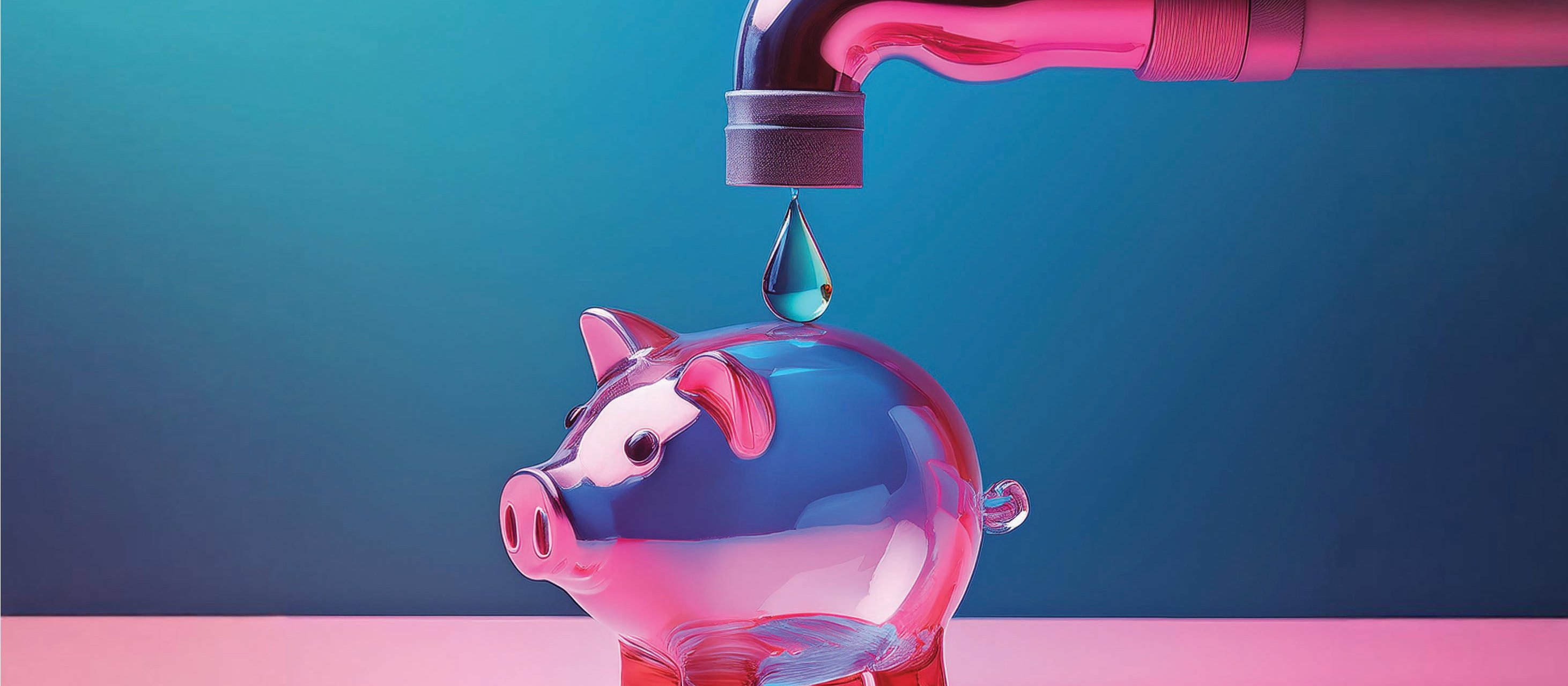 Firefly_Piggy bank with tap_not enough money