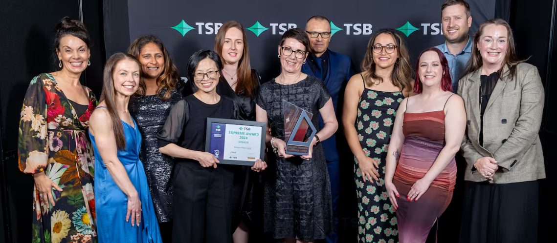 Vivian pharmacy Taranaki business awards CR Andy Jackson