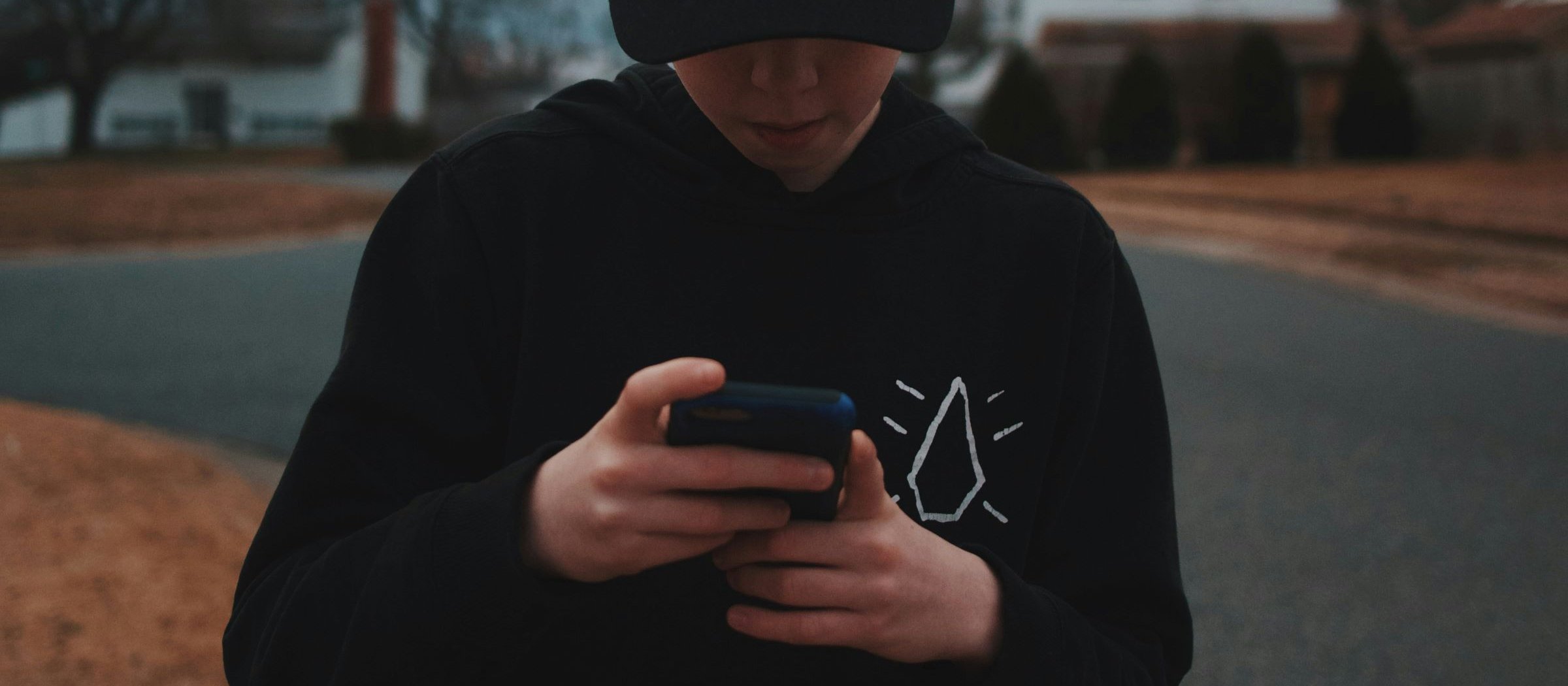 Boy, phone, texting, young person