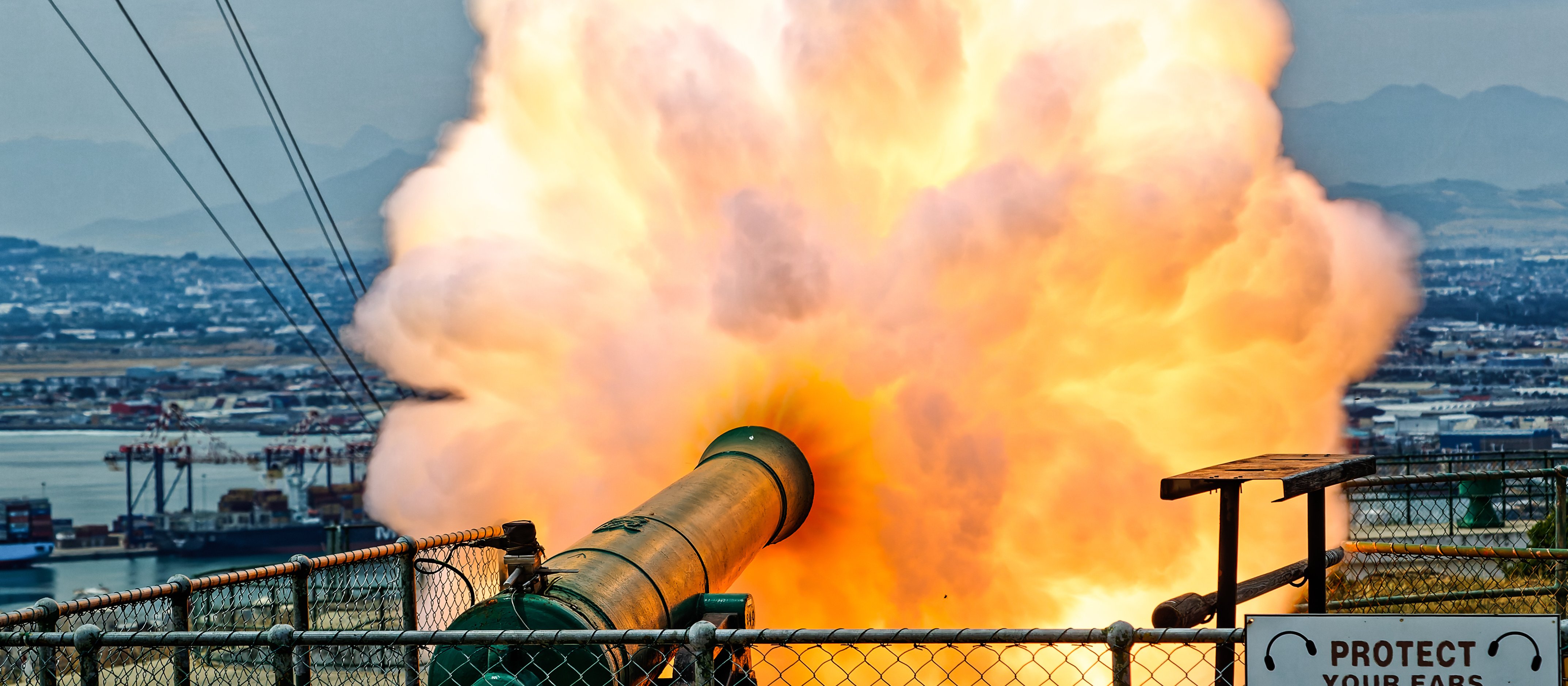 Canon firing