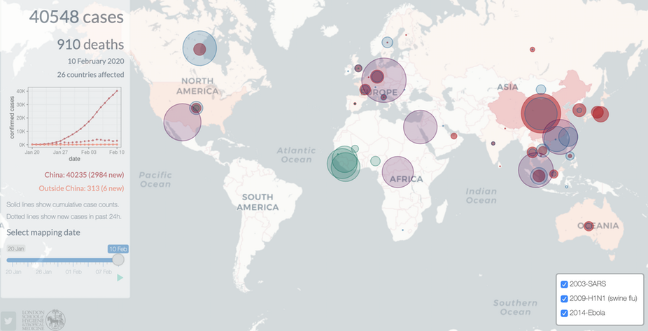 Coronavirus map