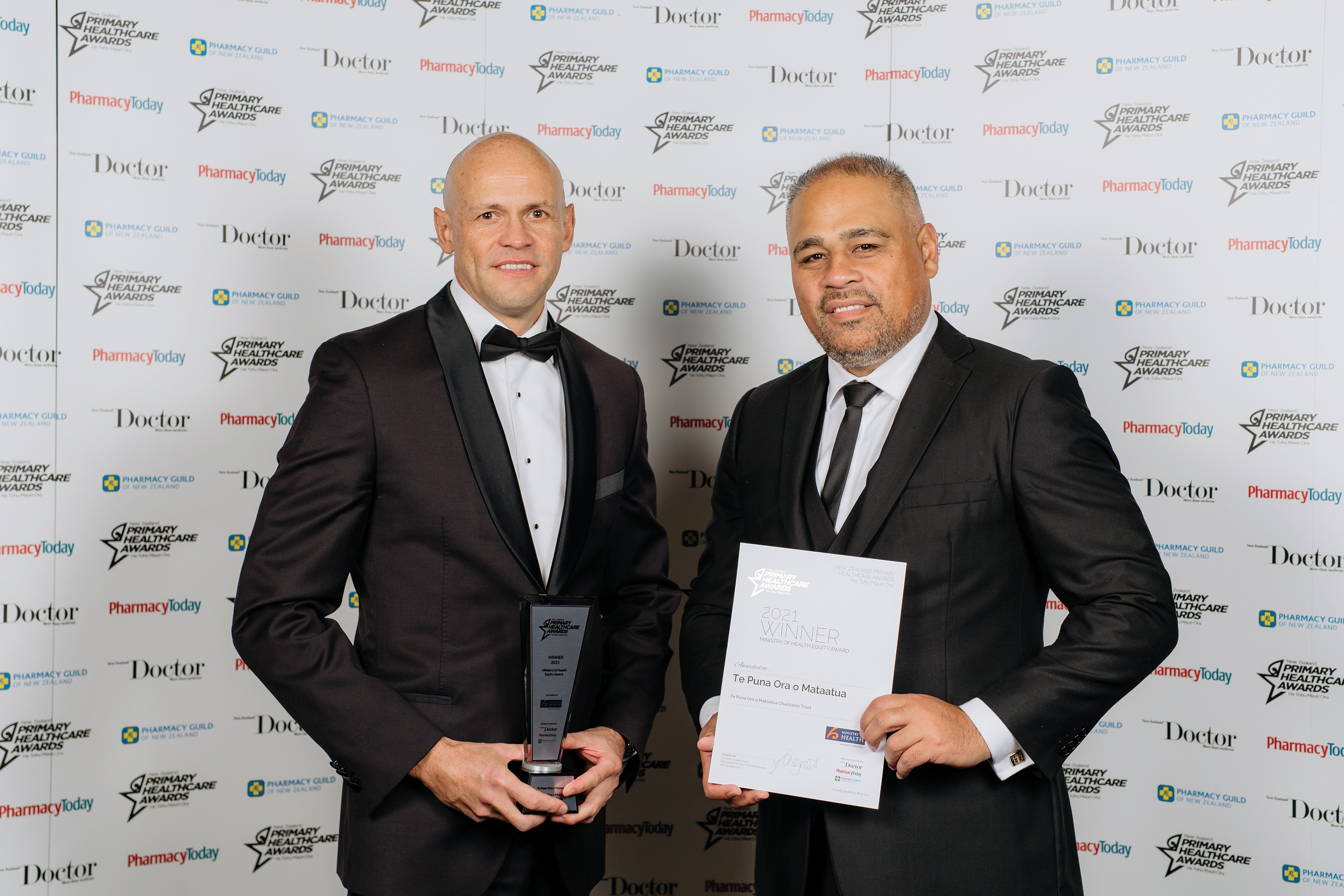 Chris Tooley, Te Puna Ora O Mataatua and associate health minister Peeni Henare at the NZPHA