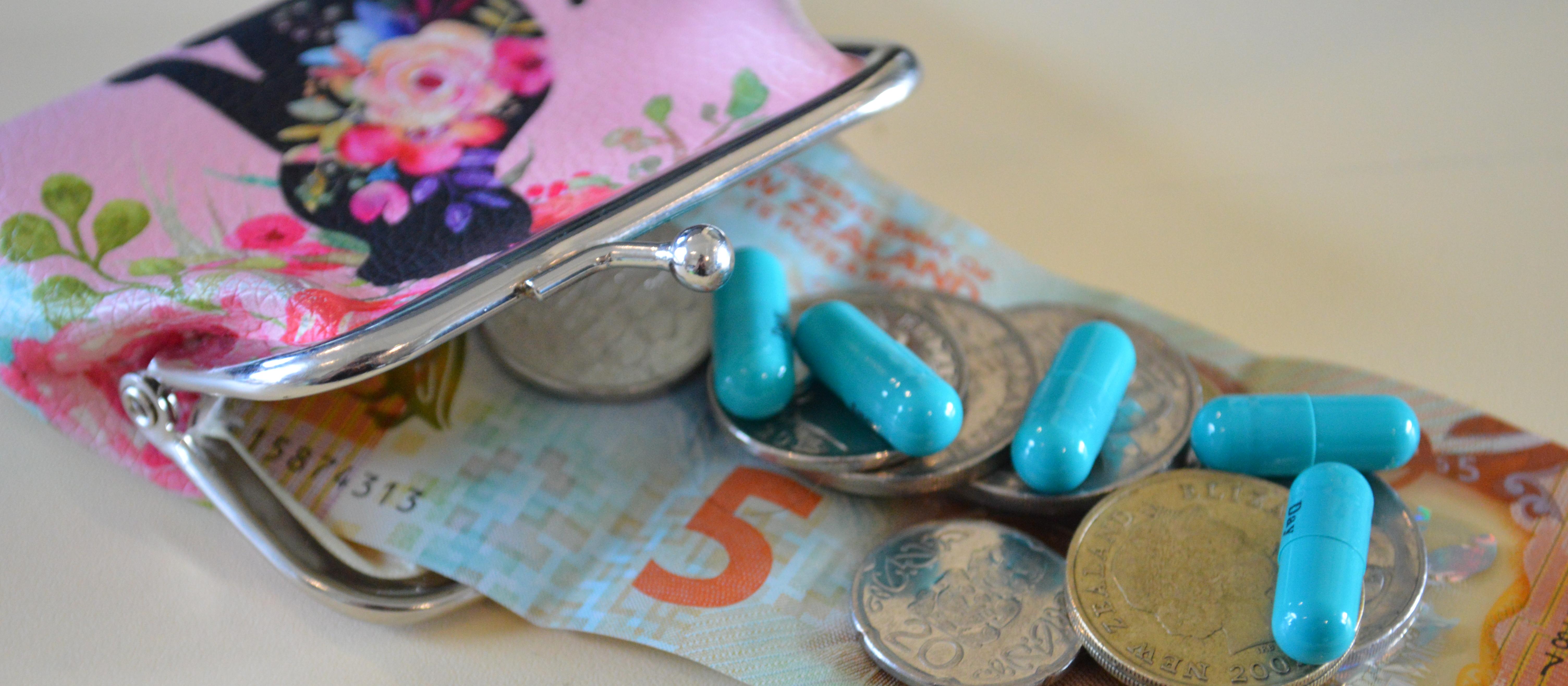 Pills and money