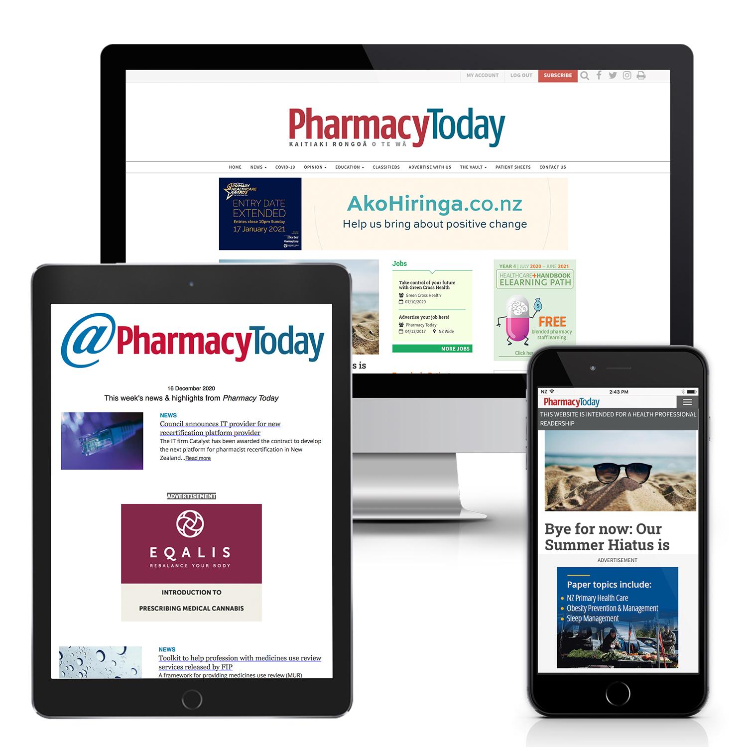 Pharmacy Today Digital ad spaces 2020