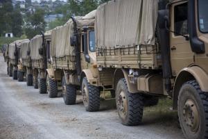 Royal New Zealand Army Unimog trucks