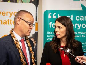 David Clark and Jacinda Ardern