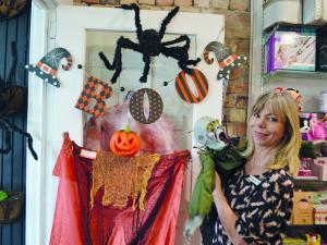 Geraldine Phillips celebrating Halloween
