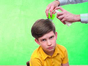 Boy with lice