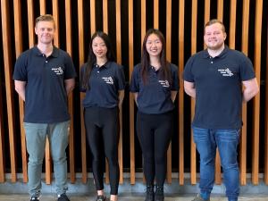 Jordan Anderson, Tiffany Cao, Peggy Lok and Hunter Amende 