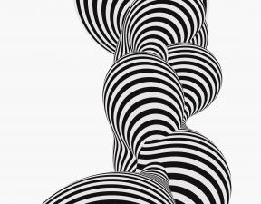 Black and white stripe optic illusion