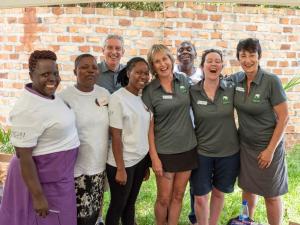 The dispensary team on opening day of the Kyampisi medical centre