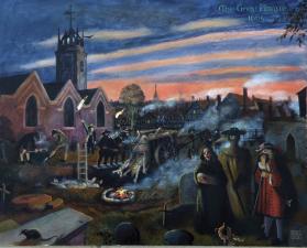 Rita Greer oil painting of The Great Bubonic plague