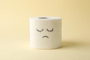 Sad toilet roll - discomfort