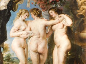 The Three Graces by Peter Paul Rubens – what do you notice about the right hand of the grace on the left?