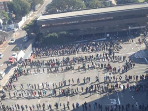 South Africa supermarket queues