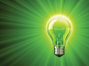 Green lightbulb